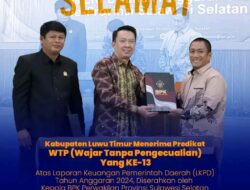 Luwu Timur Kembali Raih Opini WTP Dari BPK RI