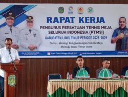 Pengurus Cabang Olahraga Tenis Meja Seluruh Indonesia Gelar Raker di Tomoni