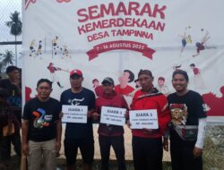 Semarak HUT RI di Desa Tampinna, Pemerintah Desa Turun Arena Tarik Tambang